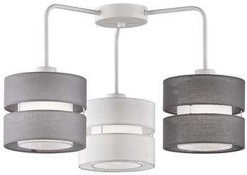 Wofi Deckenlampe Deckenleuchte grau 3 flammig L 56 cm [EEK: Nicht bewertet]