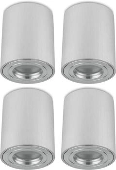 Sweet LED Aufbauleuchte 4 stück Bad GU10 Aluminium IP44 badezimmer spots, ohne Leuchtmittel, Aufbaustrahler LED, Aufbauspot, Deckenstrahler