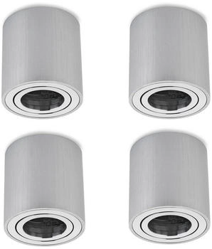Sweet LED Aufbauleuchte GU10 Aluminium schwenkbar deckenspots 230V 4 stück, ohne Leuchtmittel, Aufbaustrahler LED, Aufbauspot, Deckenstrahler (0Z-WV6P-ENSH)