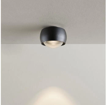 s'luce s.luce Beam LED Deckenleuchte mit Linse Aufbauspot Ø 8cm (CA28428-1A-BK)