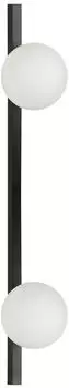 Beliani Wandleuchte, Schwarz, Glas, E14, 15x85x17 cm, , Innenbeleuchtung, Wandleuchten (800000476840)