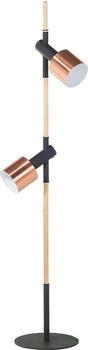 Beliani Stehlampe, Schwarz, Holz, E27, 28x125x12 cm, , Innenbeleuchtung, Stehlampen (800000471839)