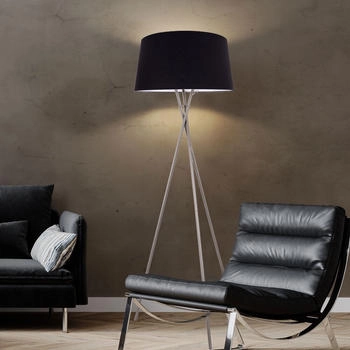 SPOT light Stehleuchte Wohnzimmerlampe Stehlampe Nickel matt 154cm [EEK: Nicht bewertet] (4990008)