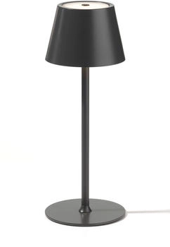 casa NOVA Akku LED-Tischlampe PROVENCE, H 31 cm - Dunkelgrau - Metall - dimmbar (180.004940)