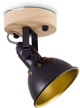 Hofstein Arazane »Arazane« Wandlampe aus Metall in schwarz-gold und Holz