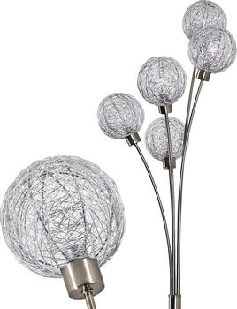Hofstein Lerici Stehleuchte, Nickel-matt/Silberfarben, stufenlos dimmbar H3528242