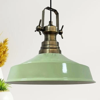Bamyum H&auml;ngelampe Industrial Asletl Pendelleuchte 40 cm - Minzgr&uuml;n