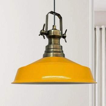 Bamyum Hängelampe Industrial Asletl Pendelleuchte 40 cm - Gelb