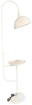 Bamyum Moderne Stehlampe aus Metall mit E27, Weiß Verstellbarer Lampenschirm