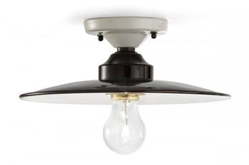 Ferroluce Retrò Deckenleuchte, Keramik 30 cm Bianco (C1614)