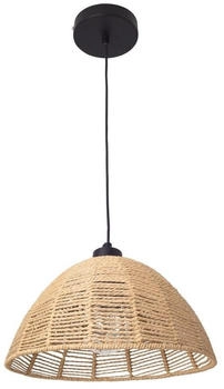 Luxpro Hängelampe, Beige, Naturmaterialien, Metall, E27, 28x158x28 cm, , Innenbeleuchtung, Hängelampen, Pendelleuchten (800000803450)