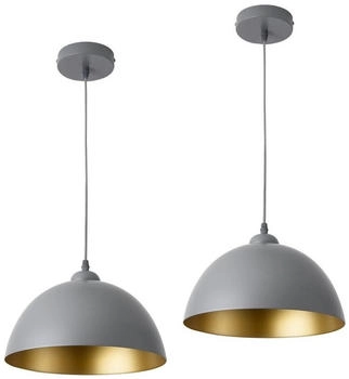 Luxpro Hängeleuchte, Grau, Metall, E27, 12x145x12 cm, , Innenbeleuchtung, Hängelampen, Pendelleuchten (800000418452)