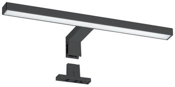 Oktaplex Oktaplex LED Spieglleuchte 2 in 1 Klemmleuchte Aufbaulampe Schminklicht kaltweiß 6500K 30cm IP44 schwarz (17075.65K)