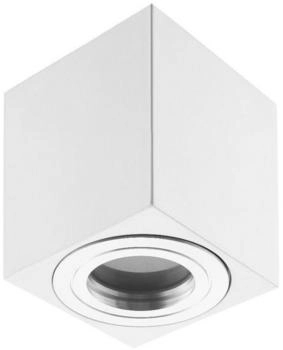Sweet LED Aufbauleuchte flach Bad eckig Aluminium weiß chrom IP44 deckenspot Badezimmer, ohne Leuchtmittel, Aufbaustrahler LED, Aufbauspot, Deckenstrahler