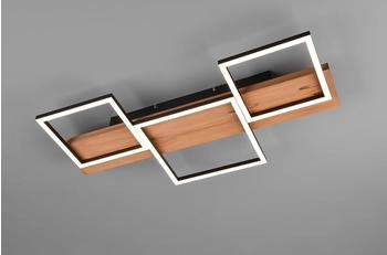 lightling Alan LED Deckenleuchte, 65 x 34 cm, Höhe: 7.5 cm, schwarz matt Metall, Switch Dimmer, max: 30W (SL622921S)