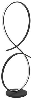 Eglo Serpins Piantana LED, lampada a stelo curva, da soggiorno, in metallo nero, con interruttore a pedale, luce bianca calda, 107 cm (901271)
