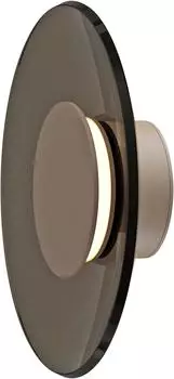 Paul Neuhaus PURE LED-Wandleuchte Moon, bronze, Ø 32 cm, Glas/Aluminium (9594-97)