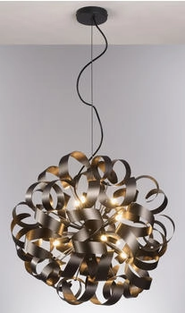 casa NOVA MONDO Retrofit Pendelleuchte CURLY IV 60 cm coffee