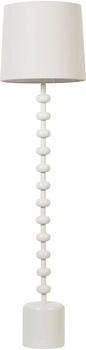 Beliani Stehlampe Metall/Leinen weiß 160 cm modernes Design Krios (442762)