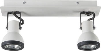 Beliani Deckenleuchte, Weiß, Metall, Gu10, 30x12x7 cm, , Innenbeleuchtung, Deckenleuchten (800000471771)