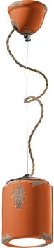 Licht-Erlebnisse LE113478 Pendelleuchte Paolia E27 aus Keramik in Orange Shabby Antik Hängelampe