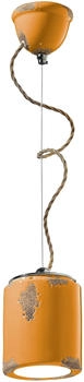 Licht-Erlebnisse LE113477 Pendelleuchte Paolia E27 aus Keramik in Gelb Shabby Antik Hängelampe