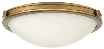 Licht-Erlebnisse Deckenleuchte Glas Metall in Weiß blendarm rund Ø48cm Jugendstil Wohnzimmer Flur Beleuchtung Lampe (ED1/3/0067)