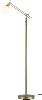 casa NOVA Stehleuchte Stehlampe Standleuchte mit Leselampe 1-flammig E27 Metall Glas (180.004542)