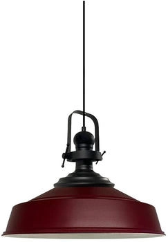 Bamyum Pendelleuchte Burgunderrot-Asletl Hängelampe Metall Ø40 cm, Modern Lampe