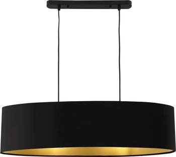 Luxpro Design Hängeleuchte 'Westerbork' 2xE27 Schwarz Pendelleuchte Hängelampe Leuchte Stoff (HT191026 Hängeleuchte Westerbork)