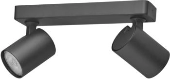 Oktaplex Deckenstrahler GU10 LED 2 flammig schwarz Spotleuchte schwenkbar Spotbalken (17148)