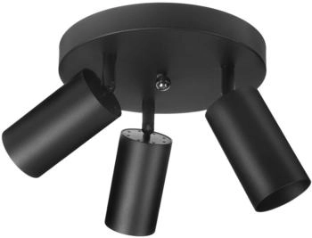 Maclean Deckenleuchte Deckenlampe mit Glühbirnen, Schwarz,IP20,40W,Neutralweiß,Aluminium (MCE362 B+MCE437 NW)