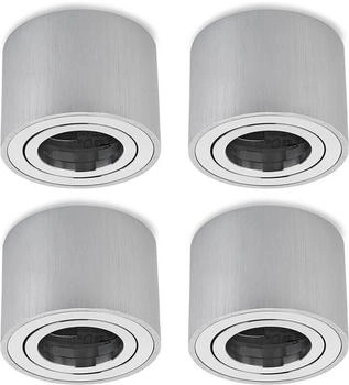 Sweet LED Aufbauleuchte Aufbaustrahler LED flach 50mm Alu 4x Aufbauspots, Aufbaustrahler LED, Aufbauspot, Deckenstrahler (4-SW-ARCH01)