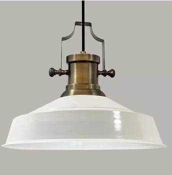 Bamyum Pendelleuchte Metall Ø41 cm, Weiß innen weiß, E27, Vintage Lampe (BMM2013BBSE02)