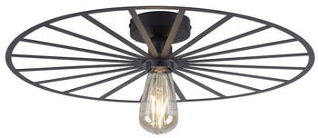 JUST LIGHT 15636-18 - Deckenleuchte SPIKE 1xE27/40W/230V d 50 cm schwarz (W4627)