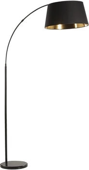 Beliani Stehlampe, Schwarz, Metall, E27, 50x197x109 cm, , Innenbeleuchtung, Stehlampen, Bogenlampen (800000471921)