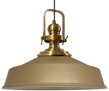 Bamyum Pendelleuchte I Aslet l &Oslash;41 cm E27 Metall Beige Vintage Lampe (BMM2013XXXE)