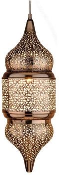 Marrakesch Orient & Mediterran Interior Pendelleuchte Orientalische Pendelleuchte, Lampe, Hängeleuchte, Deckenlampe, Leuchtmittel nicht im Lieferumfang enthalten, Handarbeit, Imano Silber