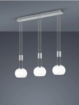 lightling Harrison LED Pendelleuchte, 3-flammig, Switch Dimmer, Breite: 82 cm, Höhe: 95-150 cm, Nickel matt, 8 Watt (SL342073N)
