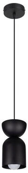 Licht-Erlebnisse Pendelleuchte CAUKO, ohne Leuchtmittel, Metall E27 D: 11 cm rund H: max. 80 cm Schwarz Pendelleuchte (123338)