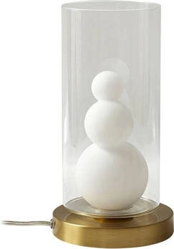 Lindby Tischleuchte Kupla, opal/klar, Glas, Ø 20 cm, G9 (10033039)