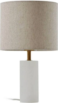 Lindby Tischlampe 'Alabaster' (Skandinavisch) in Creme aus Textil (1 flammig, E2 (10031326)