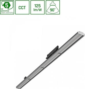 SpectrumLED LED 3-Phasen Stromschienenstrahler OPTIBAR CCT 120cm 12-42W schwarz 90° 1450-5000lm IP20 3000-6000K CCT (SLI047400CCT_PW)