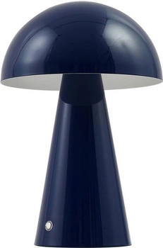Lindby LED-Akkutischlampe Nevijo, blau, Ø20cm, USB, Dimmer (10030086)