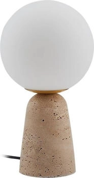 Lindby Tischleuchte Kirstan, beige, weiß, Glas, Stein, 33 cm (10030913)
