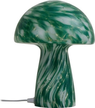 Lindby Tischleuchte Hubi, grün, Glas, Ø 22 cm, Pilzform (10031335)
