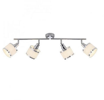 Licht-Erlebnisse Deckenspot Metall in Chrom Weiß Wohnzimmer Schlafzimmer Flur L:78 cm E14 beweglich 4-flammig gemütlich blendarme Deckenlampe Modern FAYLEN (LE125737)