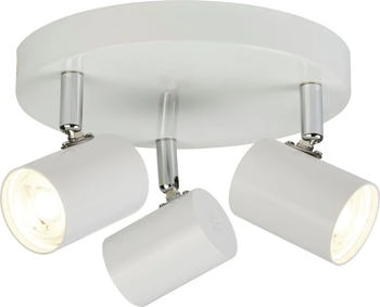 Licht-Erlebnisse Deckenstrahler Metall LED mit Dimmer verstellbar Ø 26 cm rund Weiß 3000 K warmweißes Licht 1050 lm (91401)