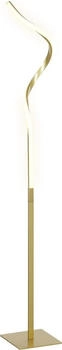 HomCom LED Stehlampe Stehleuchte mit Fußschalter, 3 Lichtfarben, LED, Modern 146 cm Stehleuchte für Schlafzimmer, Gold (DEB31-497V90GD0431)