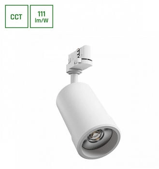 SpectrumLED LED 3-Phasen Stromschienenstrahler PAVA BASIC 20W 2225lm weiß 20-45° 3000-6000K CCT (SLI033032CCT_PW)